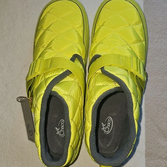 NWT Chaco Ramble Puff Mens 11.5 Hi Viz Green Fleece Lined - Picture 4 of 9